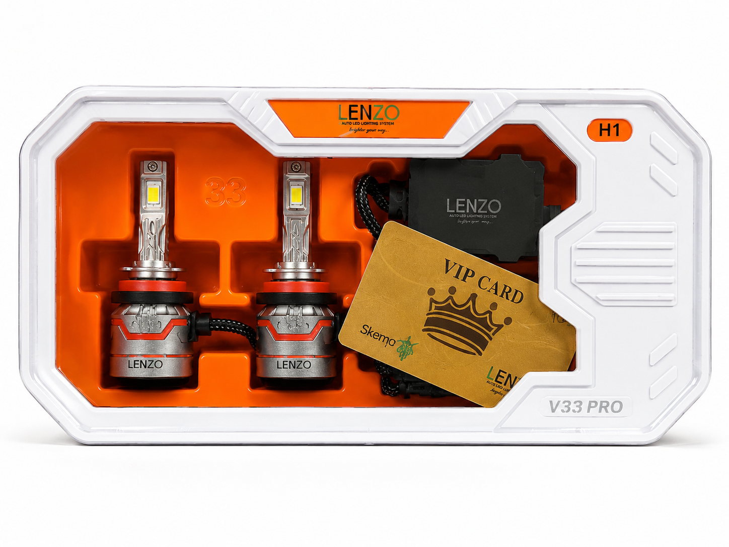 هدلایت خودرو لنزو مدل V110 PRO یخی ۱۱۰ وات