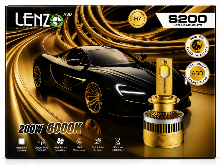 هدلایت خودرو لنزو مدل S200 یخی ۲۰۰ وات هیولا